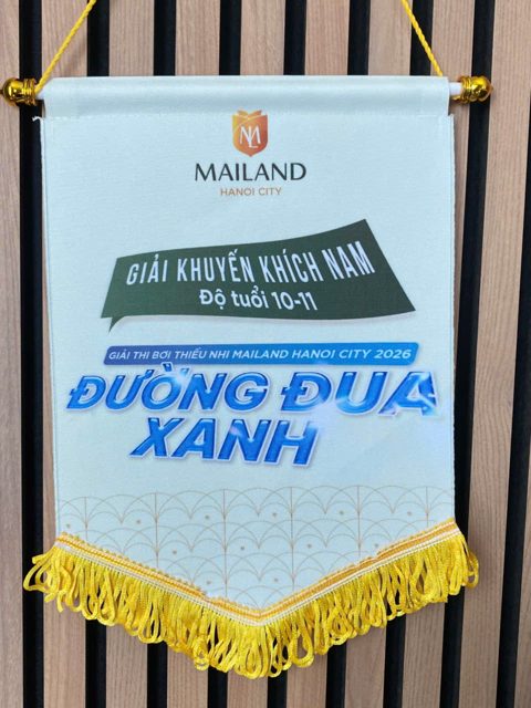 Cờ Giải Khuyến khích nam độ tuổi 10–11, Giải thi bơi thiếu nhi Mailand Hanoi City 2026 Đường đua xanh